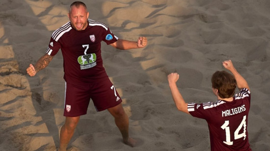 Latvijas pludmales futbola izlase atsakās spēlēt pret agresorvalsti Baltkrieviju