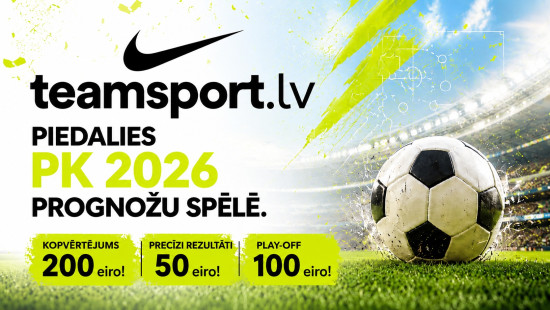 Teamsport.lv PK 2026 spēle turpinās un sākas no jauna - galdā vēl 100 eiro!