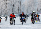 Vairāk kā 100 dalībnieki startējuši Latvijas čempionātā ziemas motokrosā Alūksnē