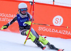 BK 3. posmā kalnu slēpošanā Igaunijā slalomā uzvaras tikai Latvijas pārstāvjiem