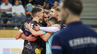 "Ezerzeme"/DU svin uzvaru pirmajā Latvijas volejbola čempionāta pusfināla spēlē