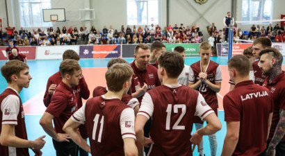 Latvijas U18 volejbolisti Rīgā piedzīvo vēl vienu zaudējumu Eiropas atlasē