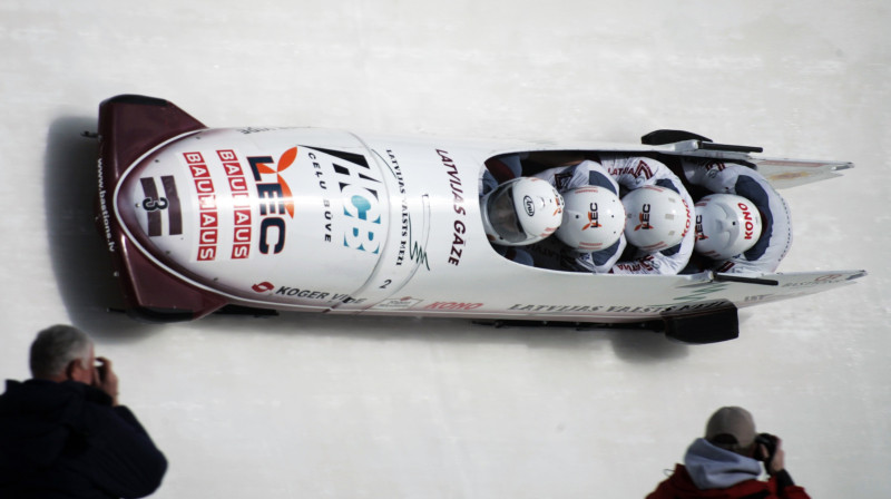 Miņina bobsleja četrinieka viens no stūmējiem Oskars Melbārdis kļuvis par Gada sportistu Valmierā
Foto: AP