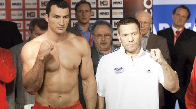 Vladimirs Kļičko un Ruslans Čagajevs
Foto: boxing.de