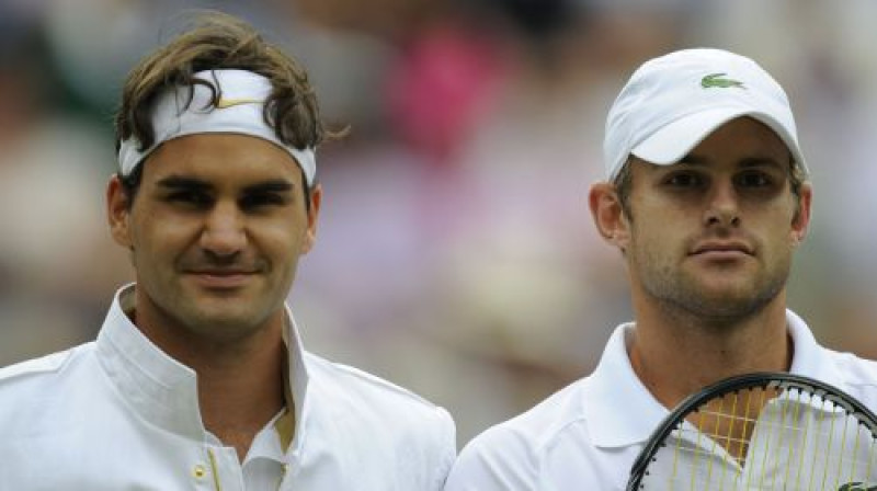 Rodžers Federers un Endijs Rodiks
Foto: AFP
