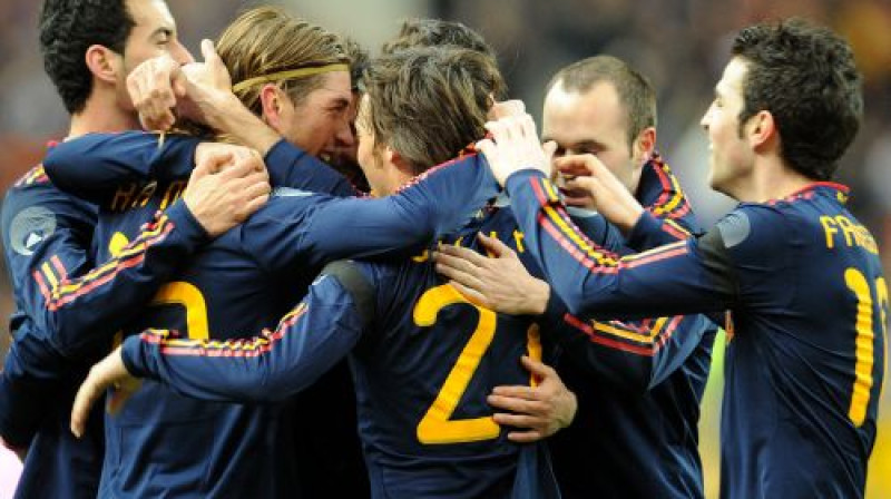 Spānijas izlases spēlētāji
Foto: AFP/Scanpix