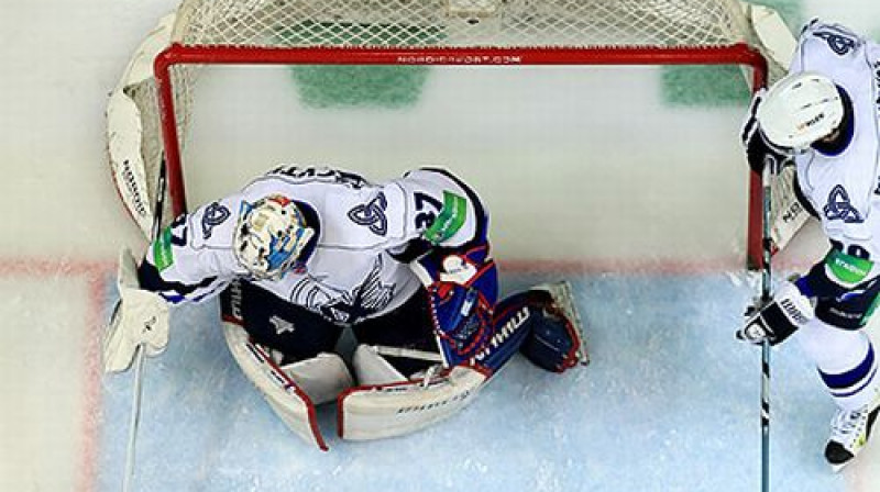 Ivans Kasutins šosezon jau divas reizes nosargājis vārtus neskartus
Foto: cska-hockey.ru