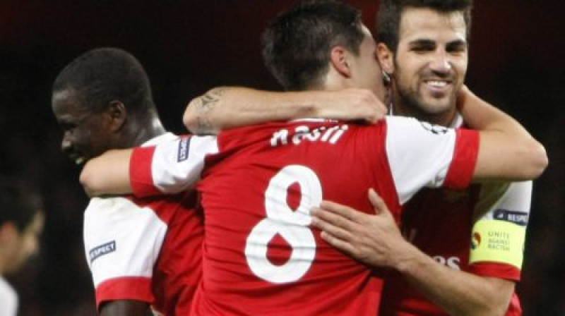 "Arsenal" futbolisti svin vārtu guvumu
Foto: AP/Scanpix