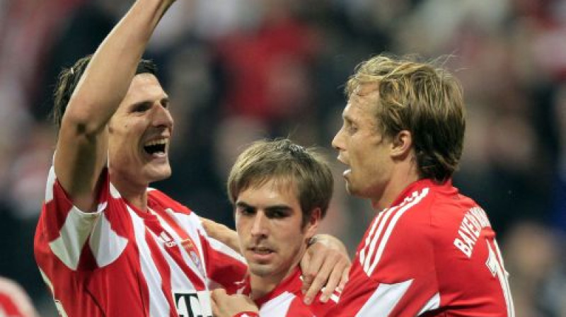 Vārtu guvēji "Bayern" labā Gomess un Lāms (pa kreisi un vidū)
Foto: AP/Scanpix