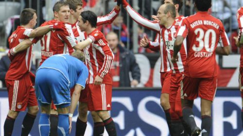 "Bayern" futbolisti svin vārtu guvumu
Foto: AFP/Scanpix