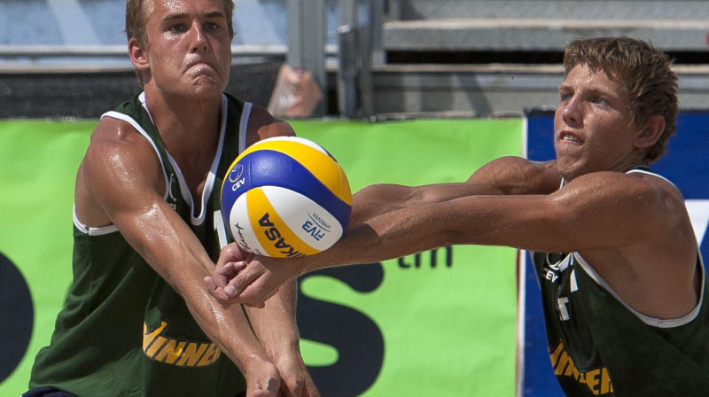 Haralds Regža un Armands Āboliņš
Foto: www.fivb.org