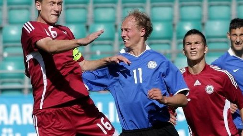 Latvijas U-21 aizsargiem šodien jāturas!
Foto: sport.err.ee