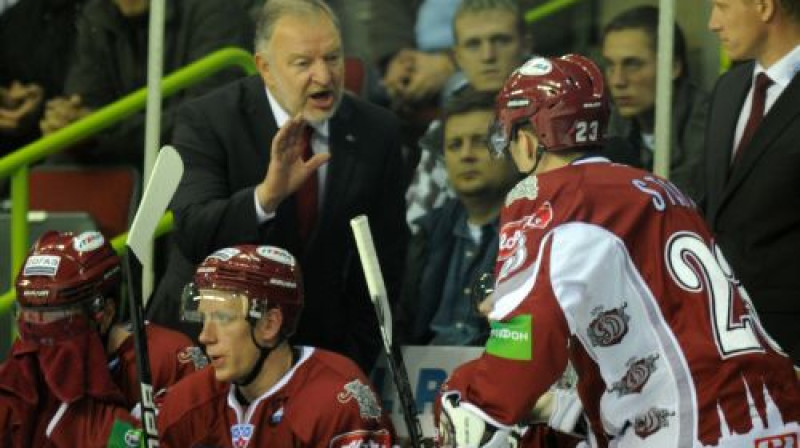 Kurā pozīcijā pārtraukumu pavadīs Pekas Rautakallio vadītais "Dinamo"?
Foto: Romāns Kokšarovs, Sporta Avīze, f64