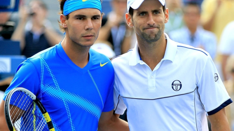Rafaels Nadals pret Novaku Džokoviču 2011.gada finālā Ņujorkā
Foto: AFP/Scanpix