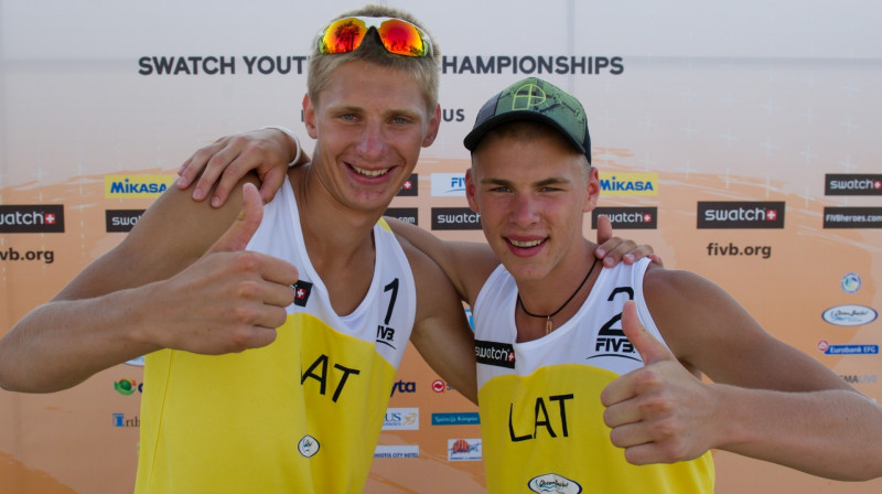 Toms Prokofjevs un Ričards Ziediņš
Foto: fivb.org