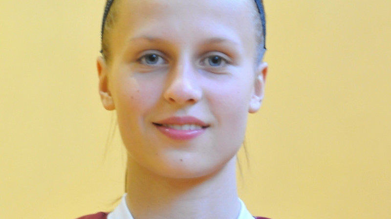 Kitija Laksa: 15 punktu Latvijas U18 izlases uzvarētajā spēlē ar Maķedonijas juniorēm.
Foto: Romualds Vambuts