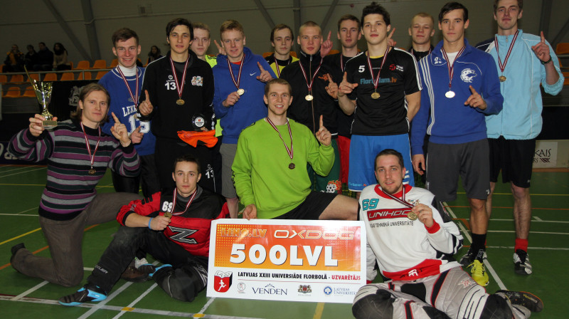 Par Latvijas Universiādes čempioniem kļuva LSPA florbolisti
Foto: Renārs Buivids, floorball.lv