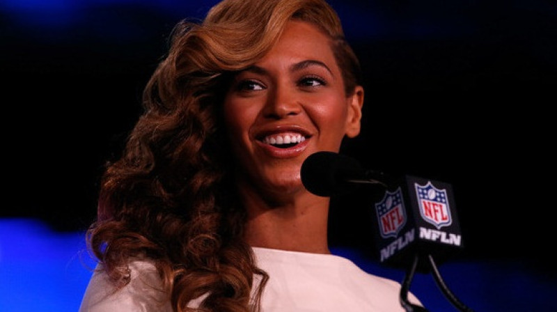 Beyoncé preses konferencē 31. janvārī Ņūorleānā
Foto: AFP/Scanpix