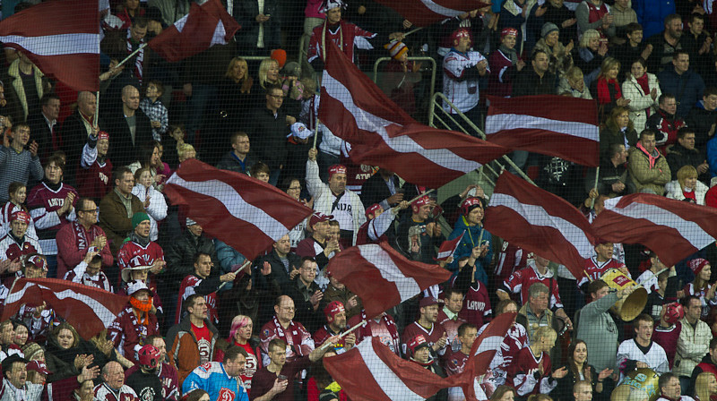Latvijas hokeja fani
Foto: Zigismunds Zālmanis, Nicon