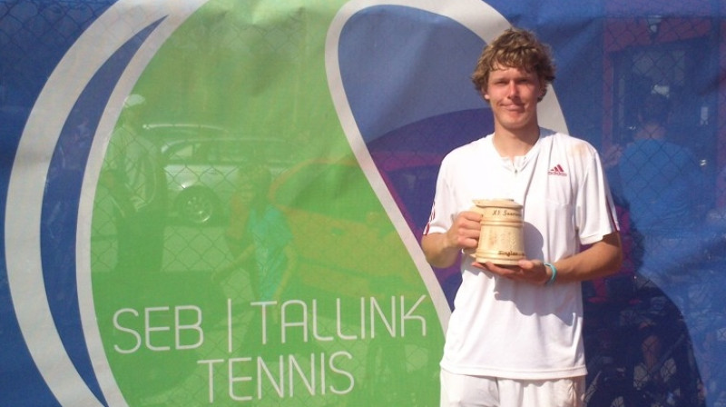 Miķelis Lībietis pēc pirmā "Future" titula izcīnīšanas
Foto: tennis.ee