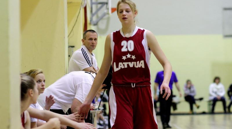 Latvijas U16 izlases centra spēlētāja Anna Dreimane
Foto: www.basket.ee