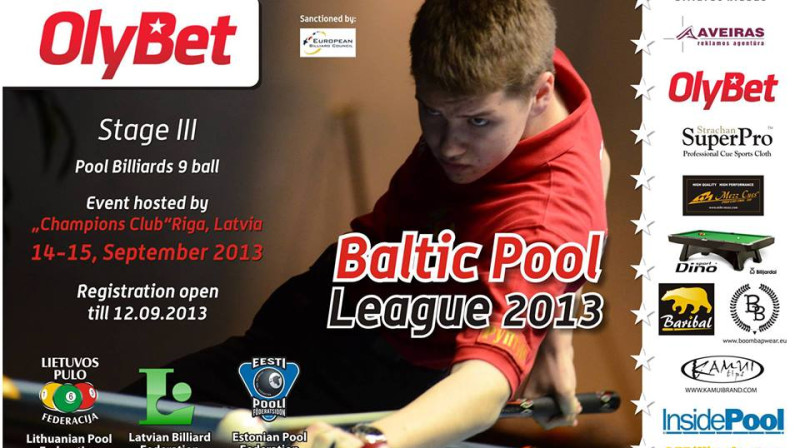 "OlyBet Baltic Pool League 2013" III stage in Riga, Latvia