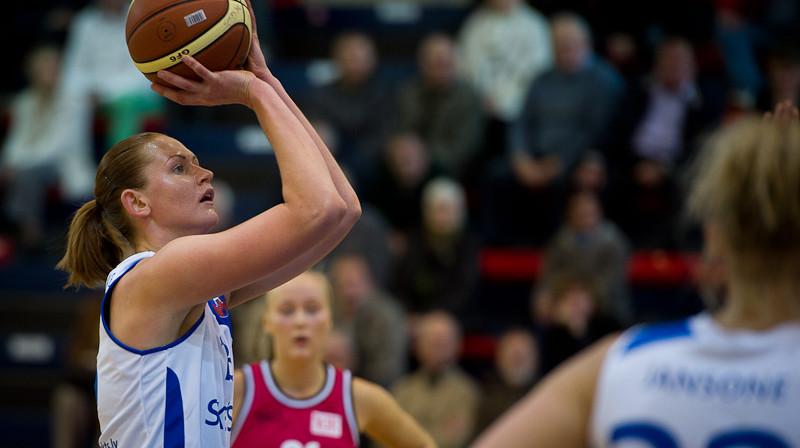 Aija Brumermane: otrais "double-double" Nordea Basketbola līgā
Foto: Zigismunds Zālmanis
