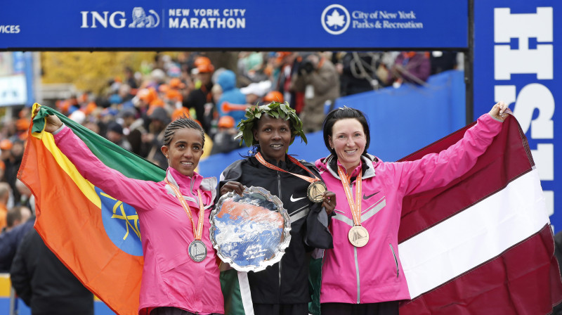 Jeļena Prokopčuka - 3. vieta Ņujorkas maratonā
Foto: AP / Scanpix