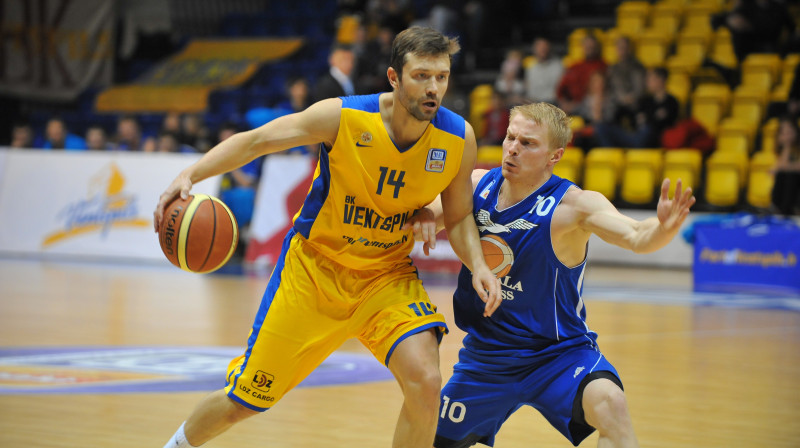 Kristaps Janičenoks: 15 punktu BBL pirmajā pusfināla spēlē.
Foto: bkventspils.lv