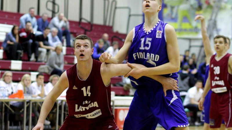 Zigmārs Raimo: 9 punkti Latvijas U18 izlases spēlē ar Krievijas junioriem.
Foto: basket.ee