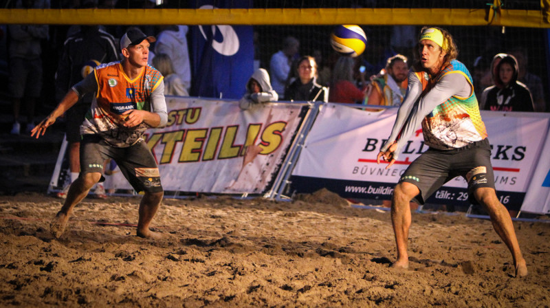 Jānis Šmēdiņš un Aleksandrs Samoilovs 2013. gada "BIGBANK Saulkrastu kokteilī"
Foto: Renārs Buivids