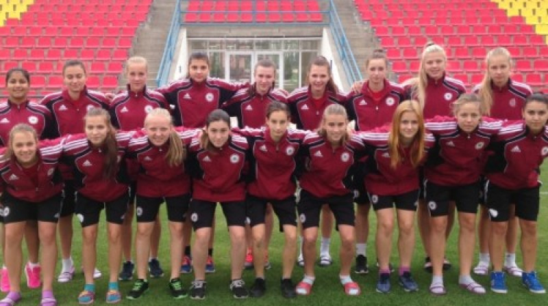 Latvijas U17 meiteņu futbola izlase
Foto: LFF.lv
