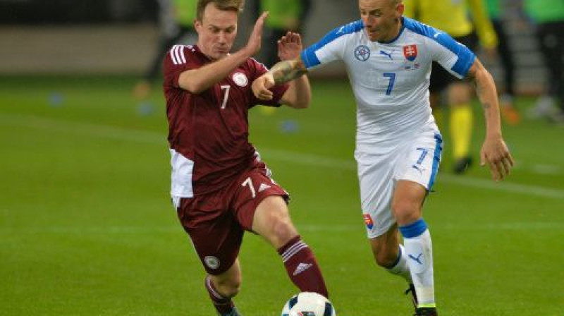 Aleksejs Višņakovs un Vladimirs Veiss
Foto: AFP/Scanpix