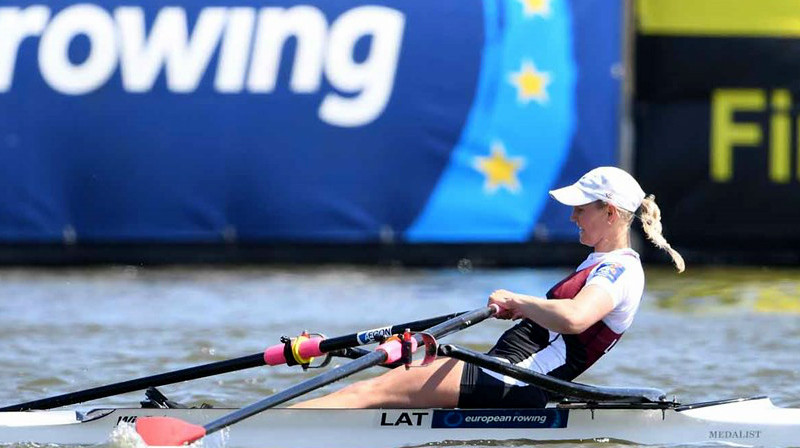 Elza Gulbe kontinentālajā čempionātā (2016)
Foto: Detlev Seyb / worldrowing.com