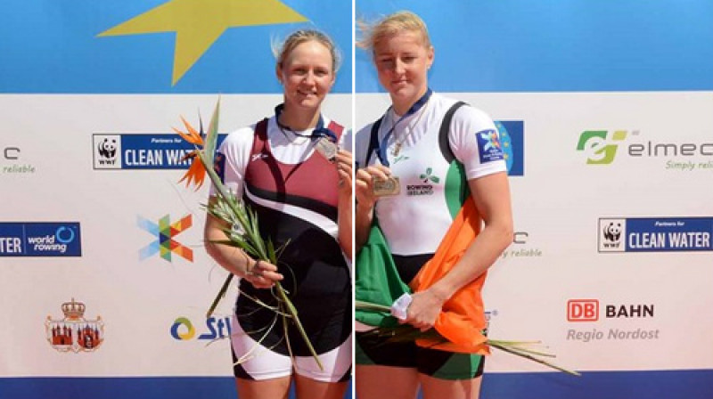 Elza Gulbe un Sanita Pušpure kontinentālajās meistarsacīkstēs (2016)
Foto: Detlev Seyb / worldrowing.com