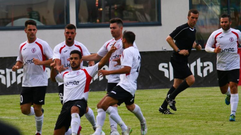 Gibraltāra "Red Imps" futbolisti
Foto: Janek Eslons/FC Flora