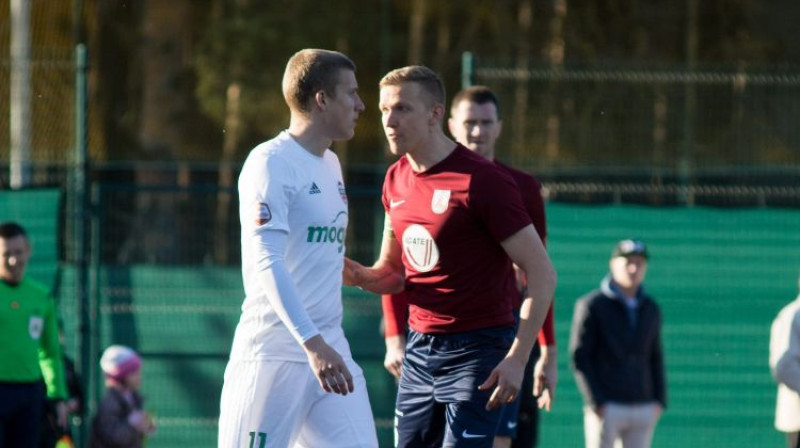 Marks Kurtišs un Gints Freimanis
Foto: Māris Greidāns/Futbola Virslīga