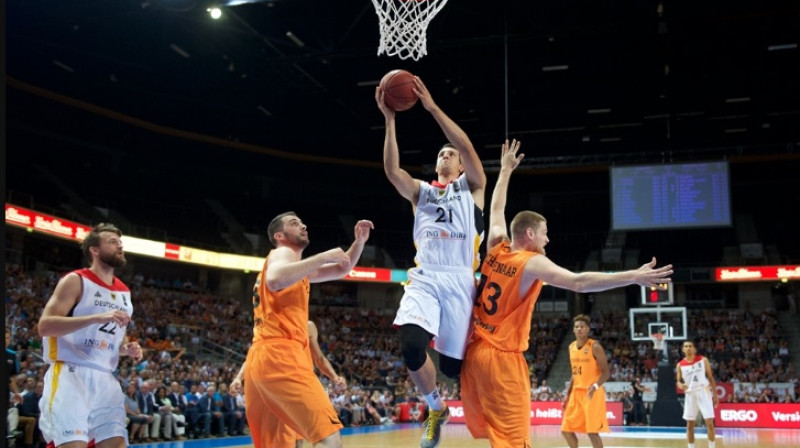 Ar Paula Cipsera rezultativitāti vāciešiem nebija gana, lai pieveiktu Nīderlandi  
Foto: FIBA