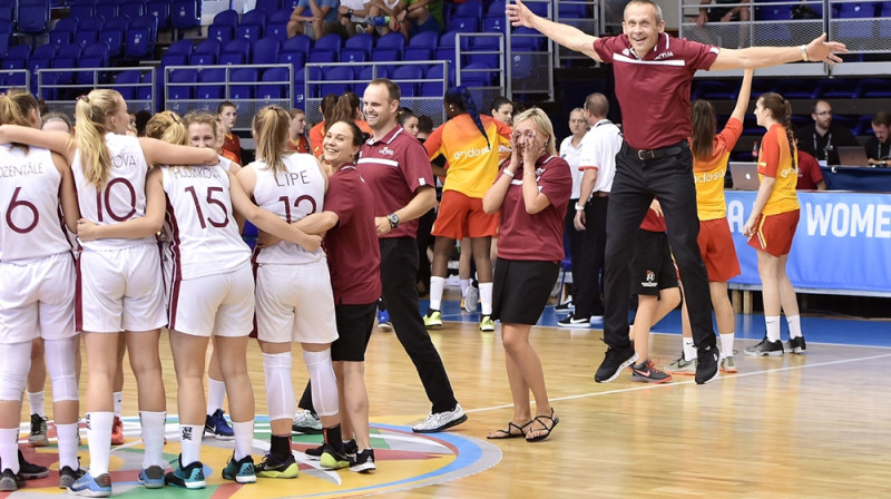 Ainārs Čukste pēc iekļūšanas Eiropas U18 čempionāta pusfinālā
Foto: fiba.com