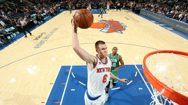 Kristaps Porziņģis pret "Celtics" 
Foto: Nathaniel S. Butler / Getty Images / Knicks.com