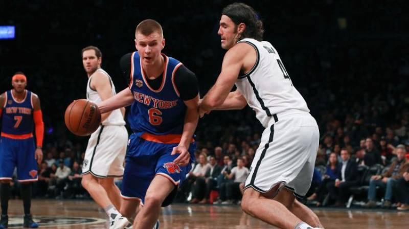 Kristaps Porziņģis pārbaudes mačā pret Bruklinas "Nets"
Foto: AFP/Scanpix