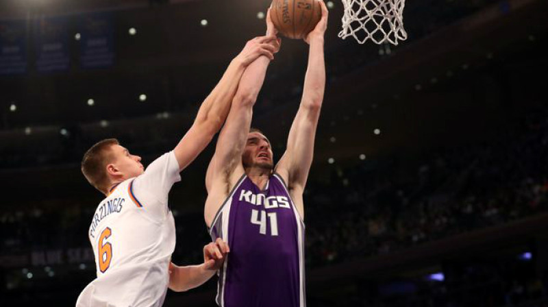 Kristaps Porziņģis ptret "Kings"
Foto: Anthony Gruppuso / usatoday.com