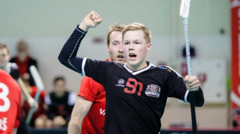 Mārtiņš Jānis Mende (Rockets)
Foto: Raivo Sarelainens, floorball.lv