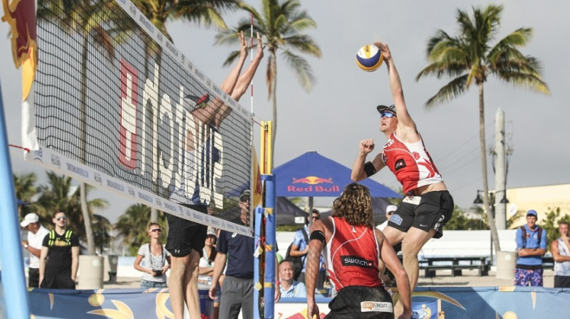 Jānis Šmēdiņš uzbrukumā
Foto: FIVB