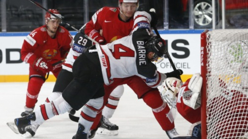 Taisons Berijs pie baltkrievu vārtiem
Foto: Reuters/Scanpix