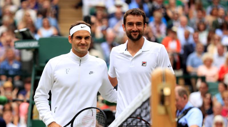 Rodžers Federers un Marins Čiličs
Foto: Pa Wire/Scanpix