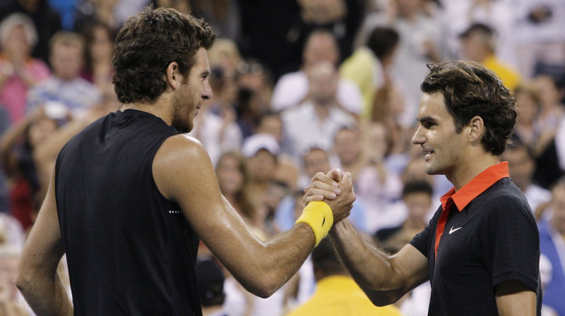 Huans Martins Del Potro un Rodžers Federers 2009. gada finālā
Foto: Reuters/Scanpix