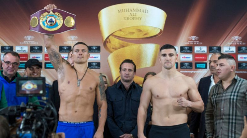 Oleksandrs Usiks un Marko Huks
Foto: worldboxingsuperseries.com