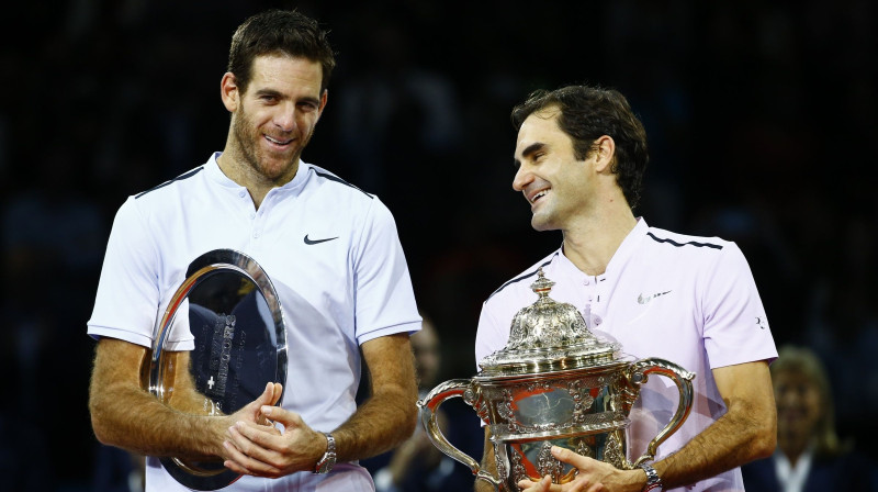 Huans Martins Del Potro un Rodžers Federers Bāzeles finālā
Foto: Reuters/Scanpix