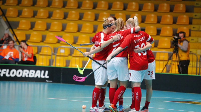 Dānijas valstsvienība uzvarējusi visās trijās notikušajās cīņās
Foto: IFF Floorball